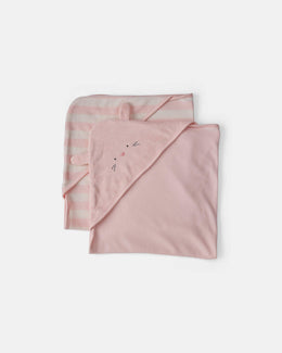Carter's Baby Girl 2-Pack Bunny Terry Towels - Pink