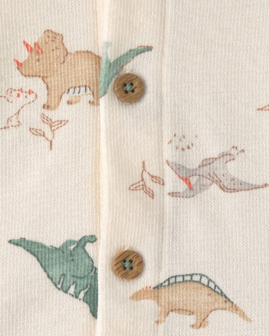 Carter's Baby Boy 3-Piece Dinosaur Layering Set - Green/Cream