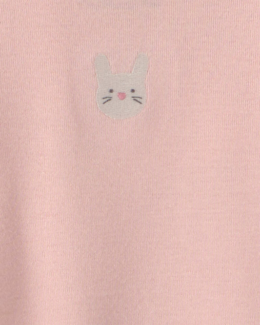 Carter's Baby Girl 6-Pack Bunny Long-Sleeve Bodysuits - Pink/Ivory