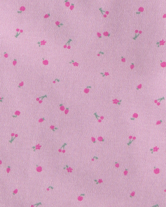 Carter's Baby Girl 4-Pack Cherry Floral Burp Cloths - Purple/Ivory