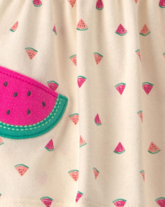 Carter's Baby Girl Watermelon Bodysuit Dress - Ivory
