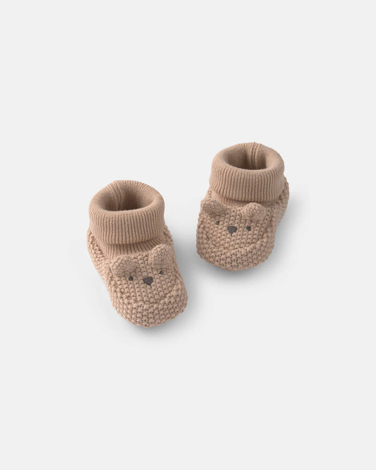 Carter's Baby Bear Baby Booties - Tan