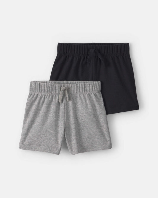 Carter's Baby 2-Pack Shorts - Grey/Black