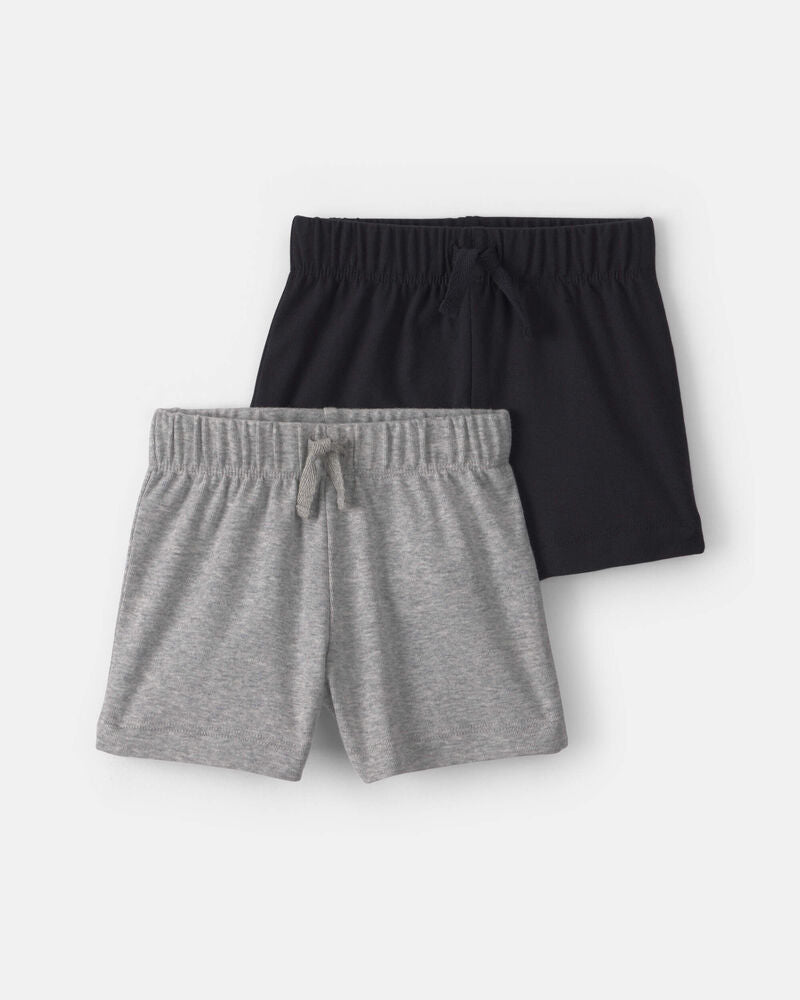 Carter's Baby 2-Pack Shorts - Grey/Black
