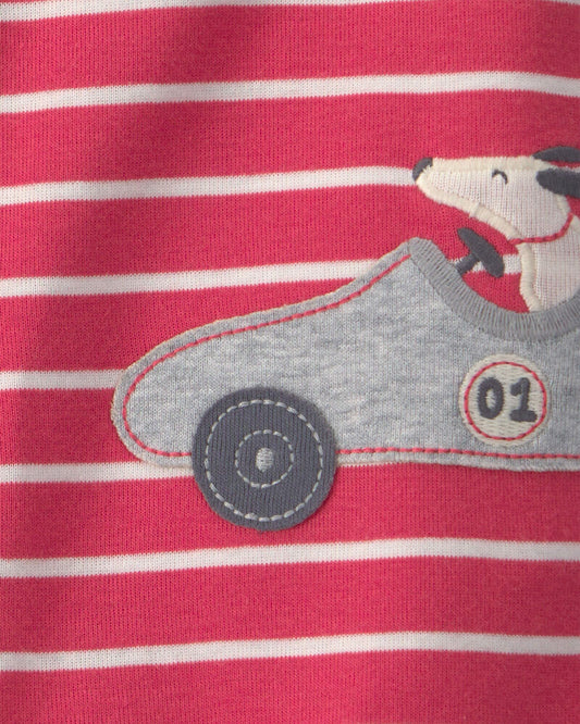 Carter's Baby Boy Race Car Striped Romper - Red