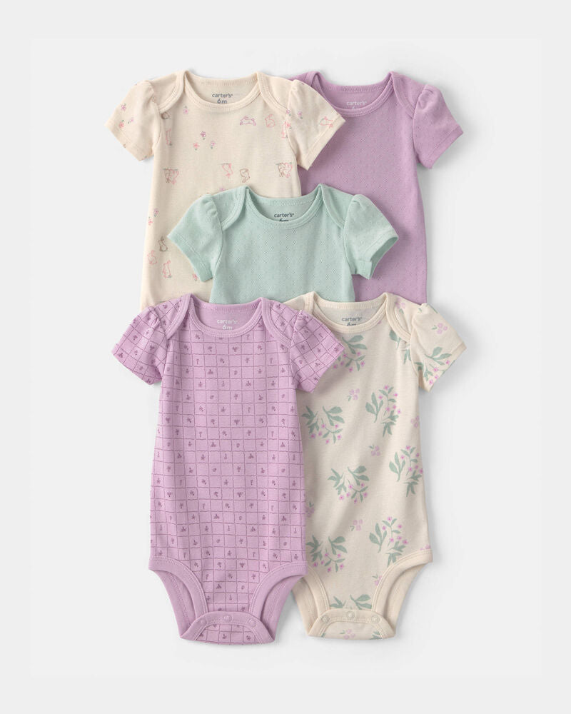 Carter's Baby Girl 5-Pack Floral Multipack Bodysuits