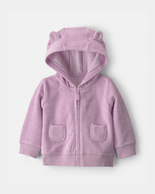 Carter's Baby Girl 3-Piece Bear Terry Layering Set - Purple