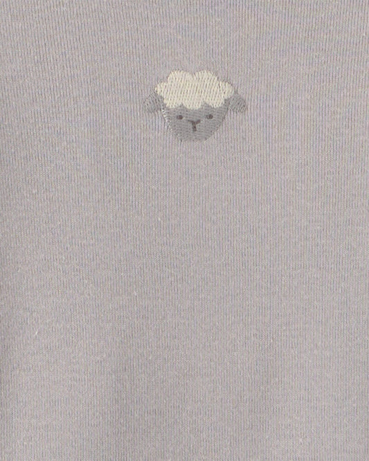 Carter's Baby 6-Pack Sheep Long-Sleeve Bodysuits - Grey/White