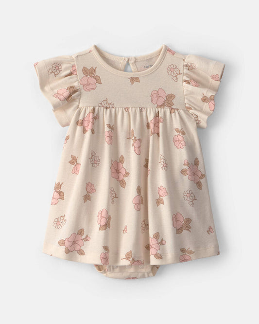 Carter's Baby Girl 2-Piece Floral Dress Set - Pink/Ivory