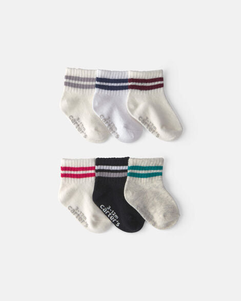 Carter's Baby Boy 6-Pack Varsity Striped Ankle Socks