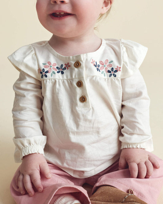Carter's Baby Girl 2-Piece Floral Long-Sleeve Top & Pant Set - Pink/Cream