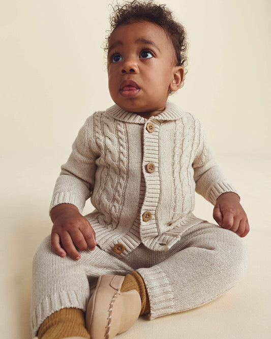 Carter's Baby Boy 3-Piece Cotton Sweater Layering Set - Cream