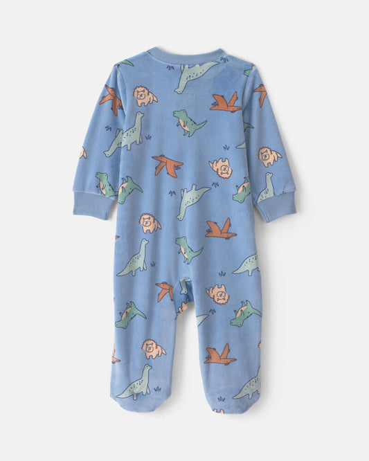 Carter's Baby Boy Dinosaur 2-Way Zip Sleeper - Blue