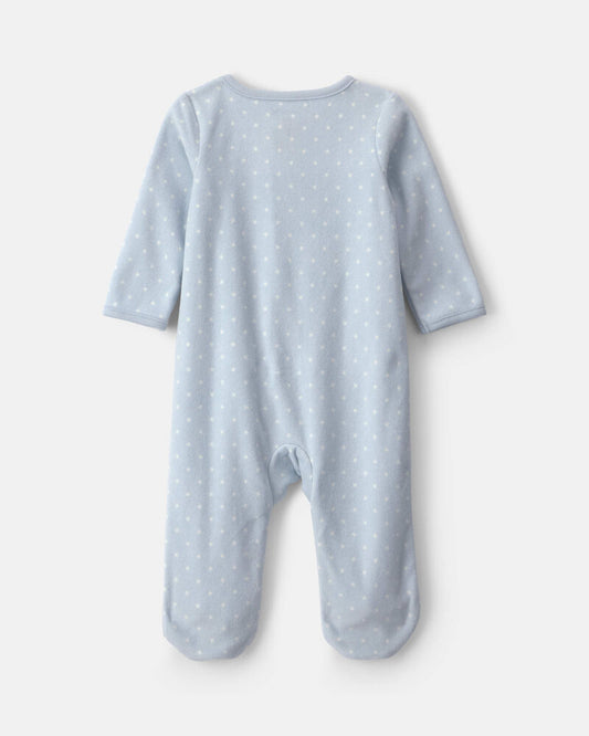 Baby Girl Unicorn Fleece 2-Way Zip Sleepers - Blue