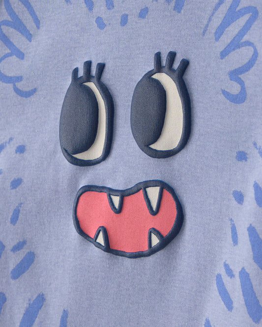 Carter's Baby Girl 4-Piece Monster 100% Cotton Snug Fit Pyjama Set - Blue/Cream