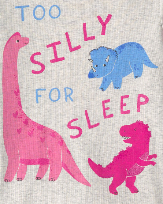 Carter's Baby Girl 4-Piece Dino Heart Cotton Snug Fit Pyjama Set - Pink