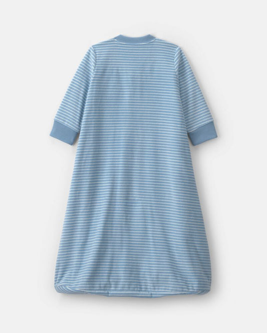 Carter's Baby Boy Striped Fleece Loose Fit Wearable Blanket - Blue