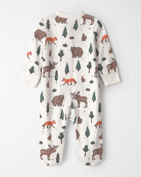 Baby Organic Cotton Sleep & Play Pajamas in Woodland Creatures