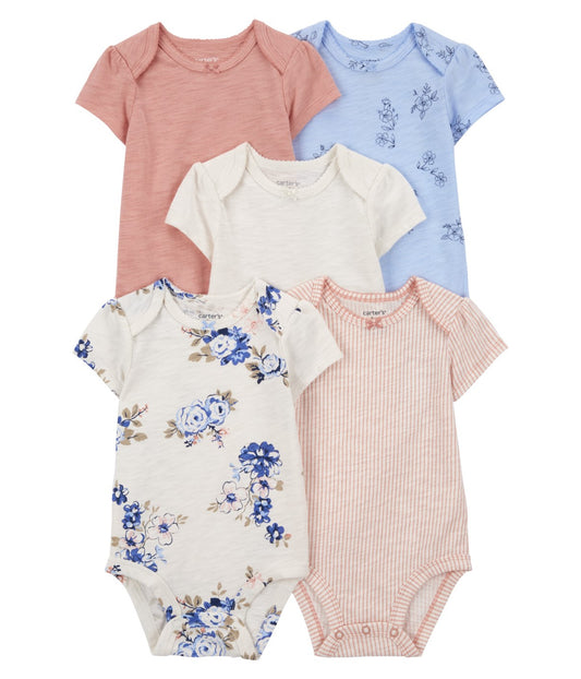 Carter's Baby 5-Pack Floral Short Bodysuits