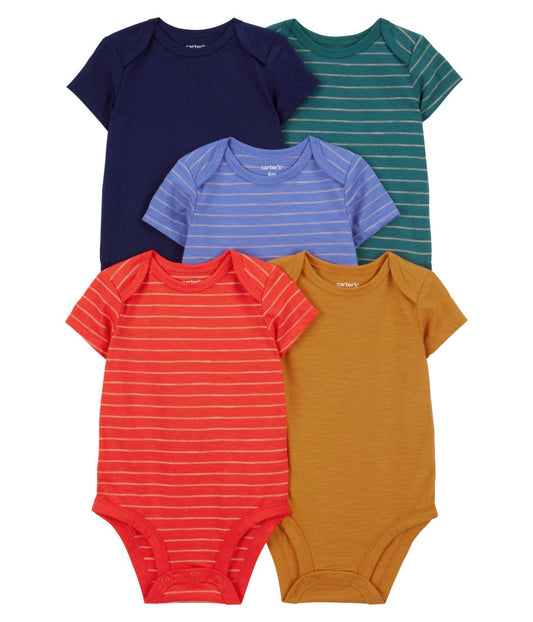 Carter's 5-Pack Short-Sleeve Stripe Bodysuits