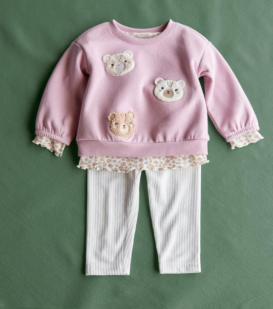 Carter's Toddler Bear Fleece Sweatshirt with Pull-On Velour Pants