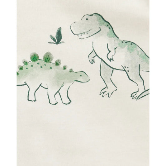 Carter's 2 Piece Set Short Sleeve Bodysuit Pants Dinosaurs