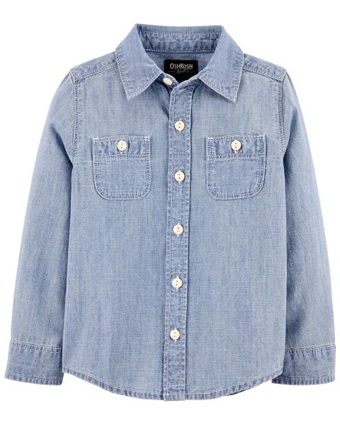 Oshkosh Knit Denim Button-Front Shirt