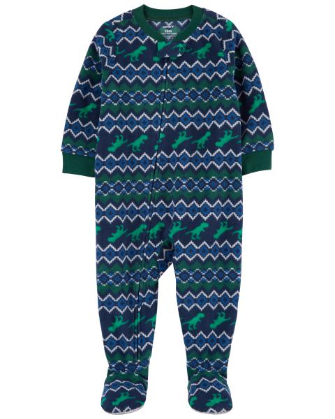 Carter's Toddler 1-Piece Dinosaur Fleece Footie Pajamas