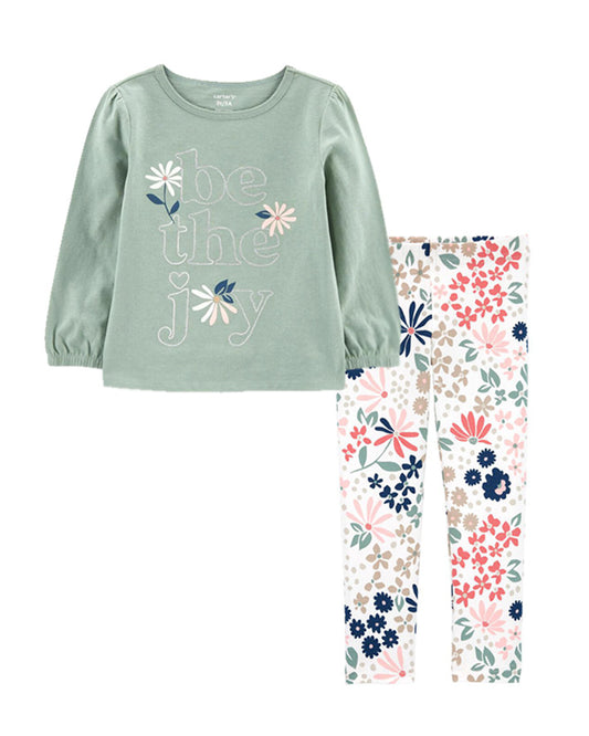 Carter's Be The Joy Jersey with Floral Leggings