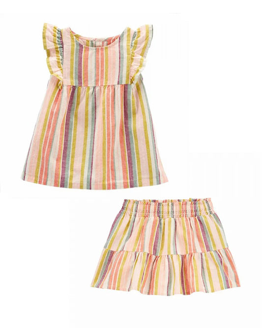 Carter's Stripe Top with Pull-on Skirt