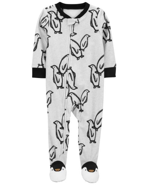 Carter's Toddler 1-Piece Penguin Fleece Footie Pajamas