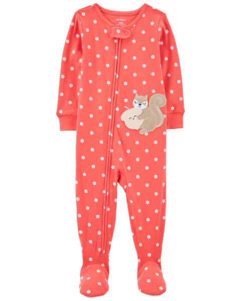 Carter's Toddler 1-Piece Squirrel 100% Snug Fit Cotton Footie Pajamas