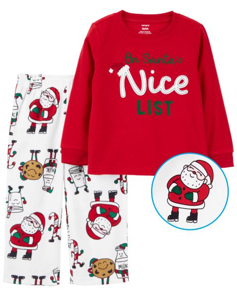 Carter's 2-Piece Santa Cookies Fleece Pyjamas is