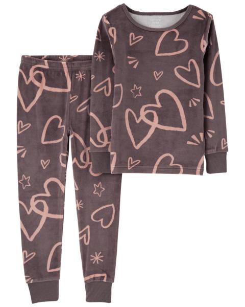 Carter's 2-Piece Heart Fuzzy Velboa Pyjamas