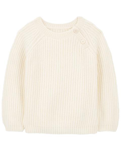 Oshkosh Soft Chenille Sweater with Plaid Pleated Skirti