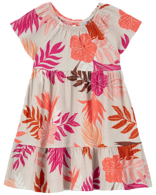 Carter's Toddler Tropical Crinkle Jersey Dress