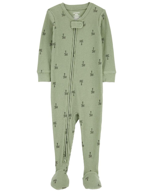 Carter's 1-Piece Palm Tree Thermal Footie Pyjamas