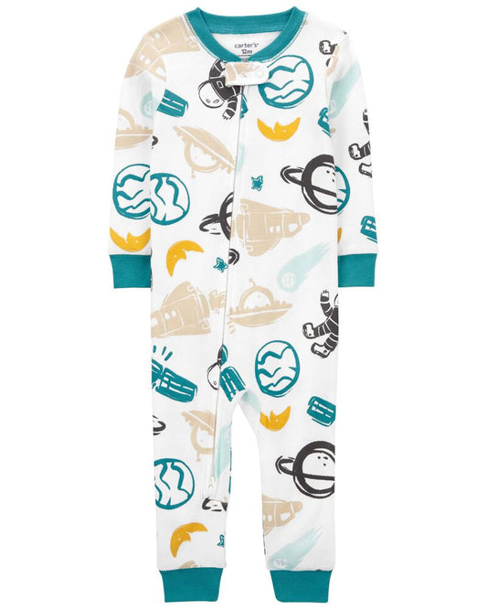 Carter's 1-Piece Space 100% Snug Fit Cotton FOOTLESS Pyjamas