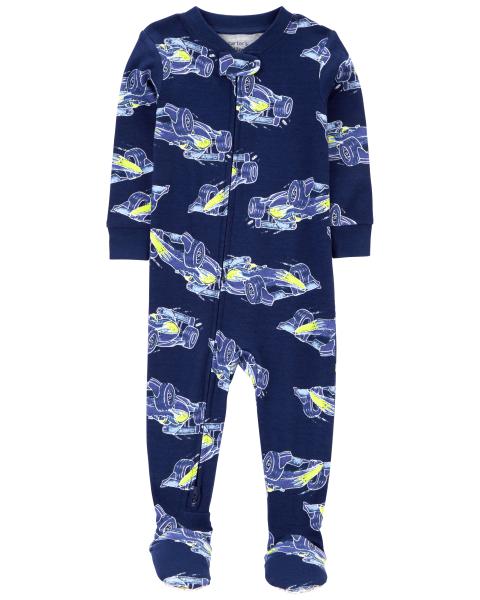 Carter's Toddler 1-Piece Race Car 100% Snug Fit Cotton Footie Pajamas