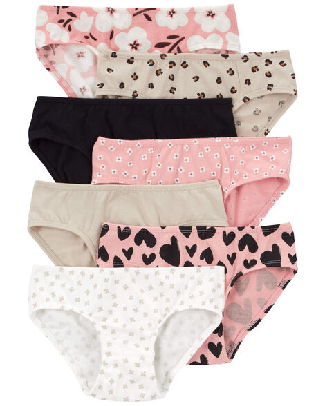 Carter's Toddler 7-Pack Heart Floral Hipster Stretch Cotton Undies