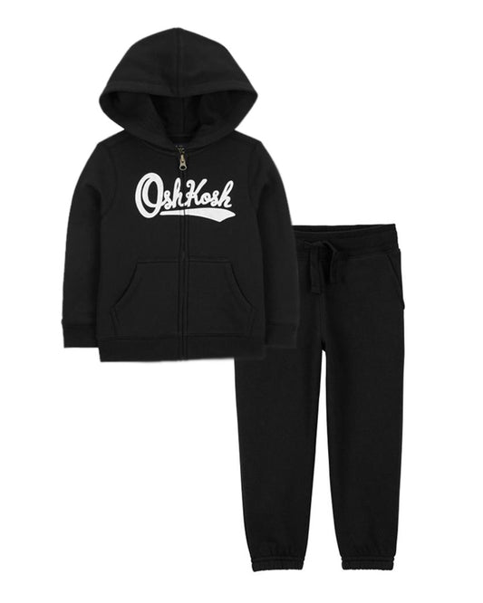 OshKosh Logo Kid Zip Jacket with Relaxed Fit Pull-On Joggers