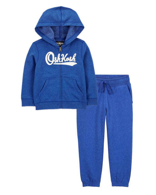 OshKosh Logo Kid  Zip Jacket with Relaxed Fit Pull-On Joggers