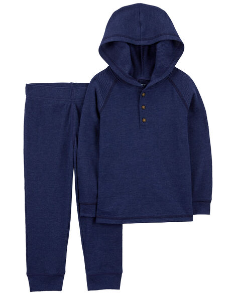 Carter's Toddler 2-Piece Thermal Hooded Tee & Jogger Set