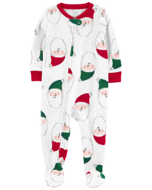 Carter's Toddler 1-Piece Santa Fleece Footie Pyjamas