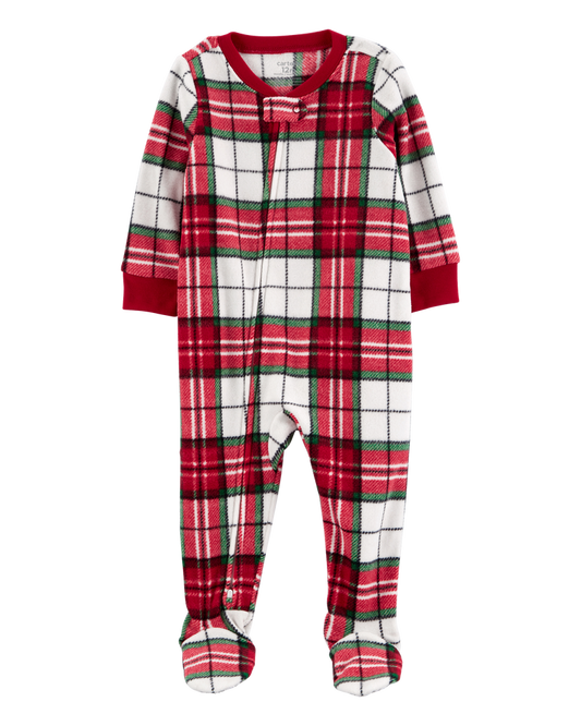 Carter's Toddler 1-Piece Plaid Fleece Footie Pyjamas