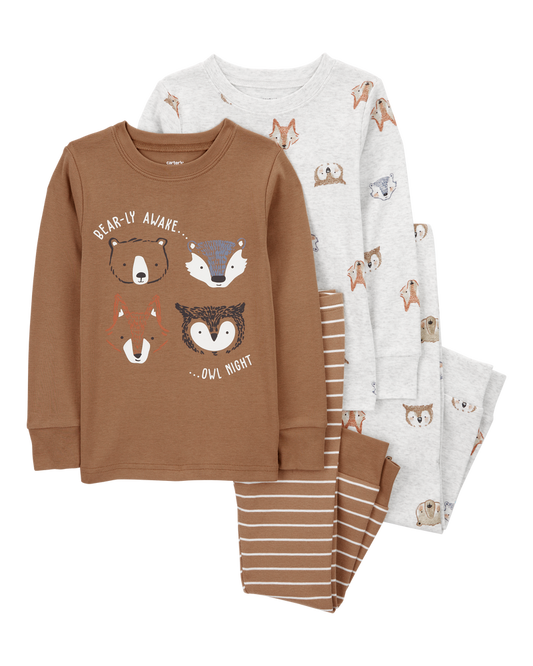 Carter's Toddler 4-Piece Woodland Creatures Pajamas