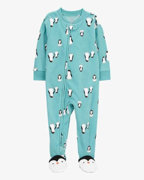 Carter's Toddler 1-Piece Penguin Fleece Footie Pajamas