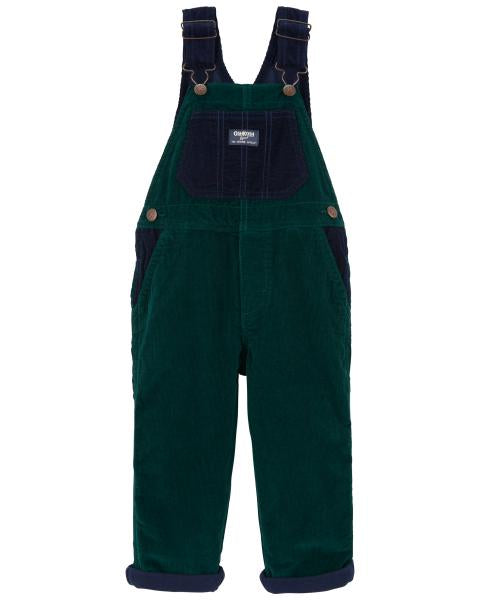 Oshkosh Toddler Plaid Button-Front Shirt with Soft Corduroy Overalls