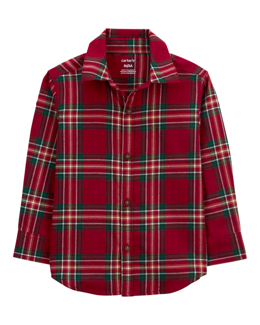 Carter's Kid Plaid Twill Button-Down Shirt