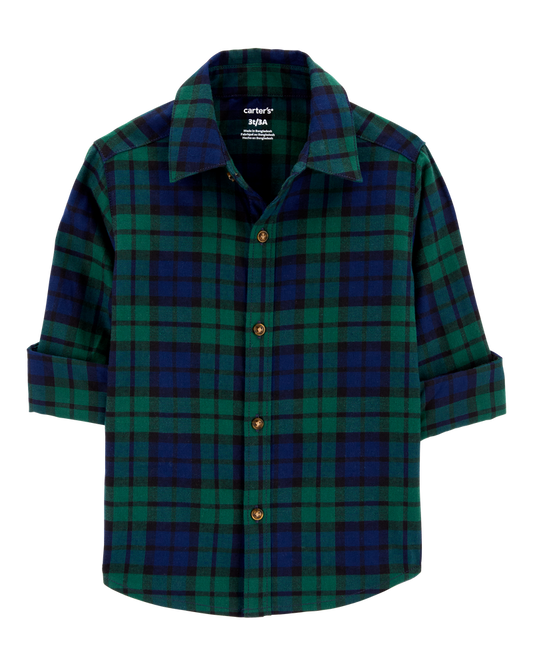 Carter's Kid Plaid Twill Button-Down Shirt